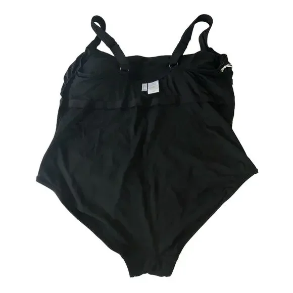 Anne Cole Classic Square Neck One-Piece black 16W - Picture 10 of 11